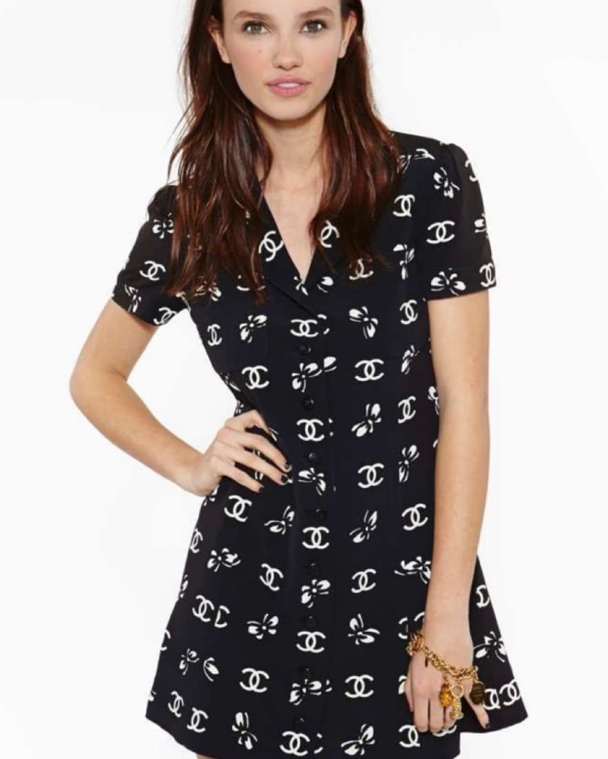 Vintage Chanel Logo Dress - Image 1
