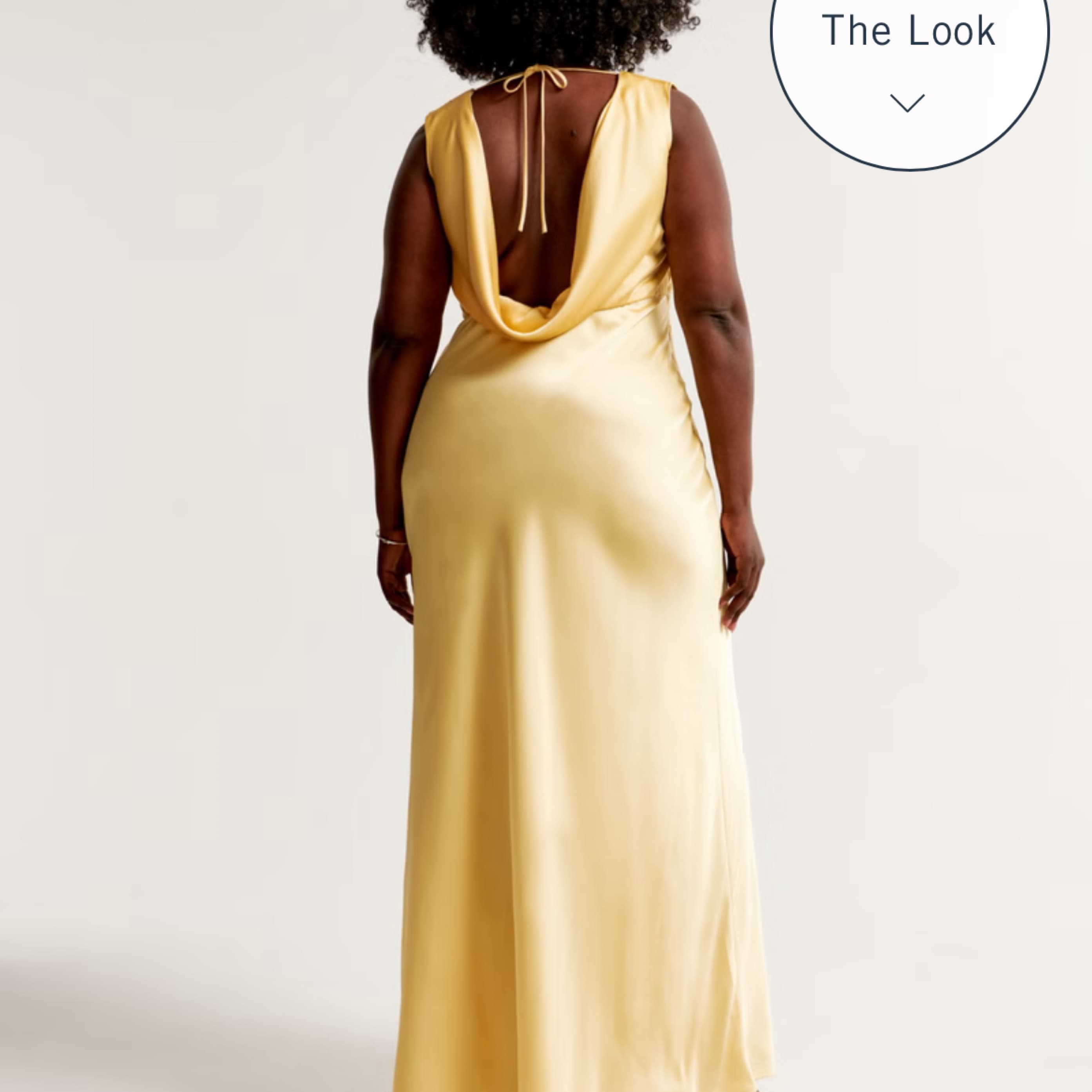 Yellow Abercrombie Cowl Neck Gown - Image 4
