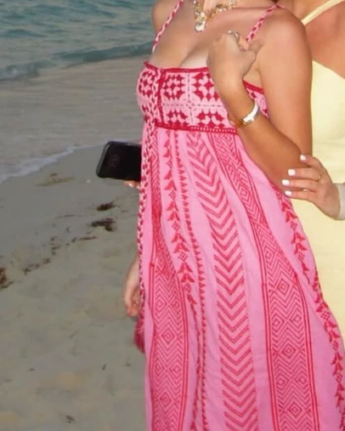 Pink And Red Maxi Dress - Image 2