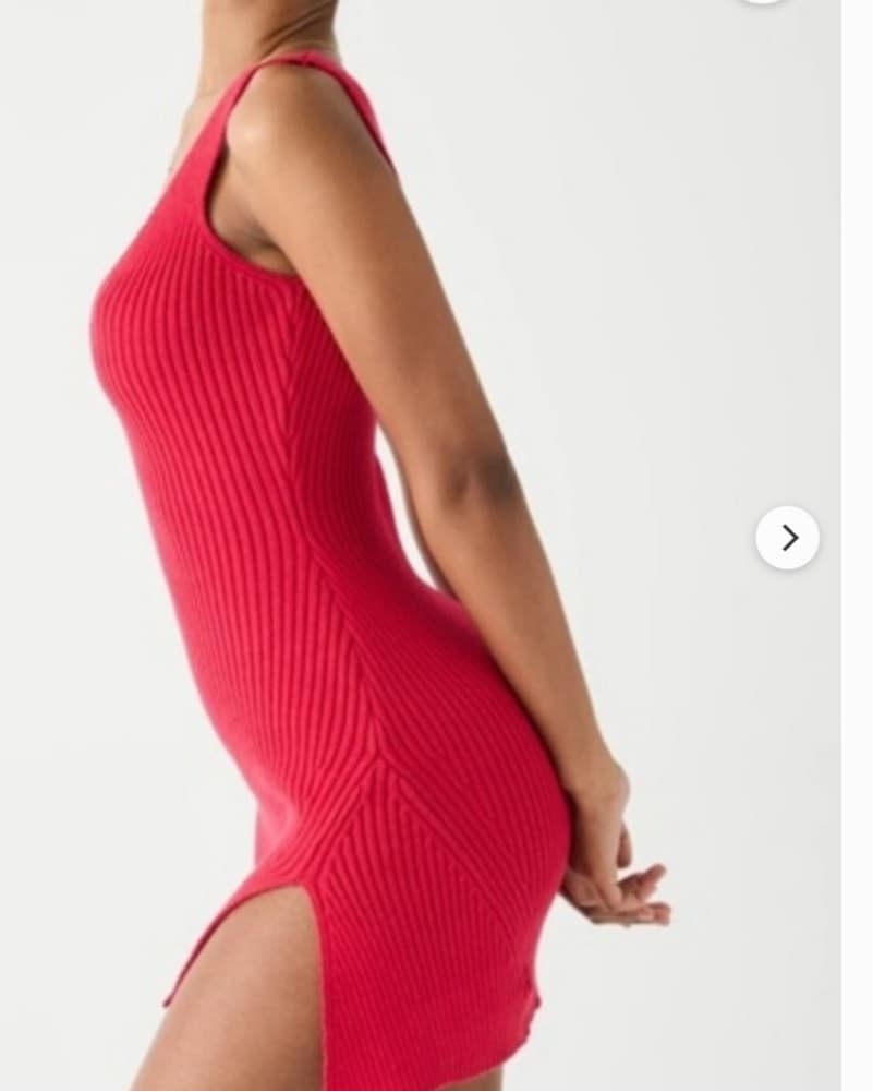 Frankies Bikinis Red Knit dress - Image 2