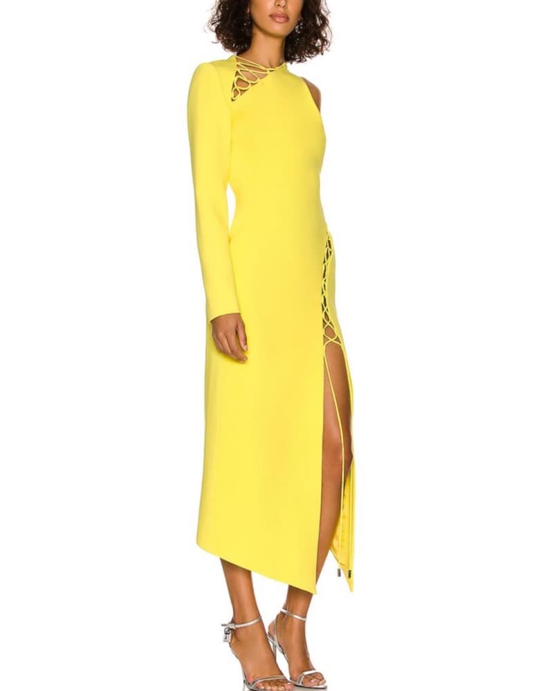 David koma Lace Up Midi Dress - Image 2