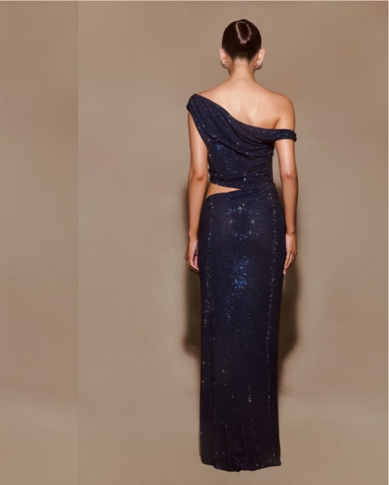 MESHKI Kenny Diamante One Shoulder Gown  - Image 2
