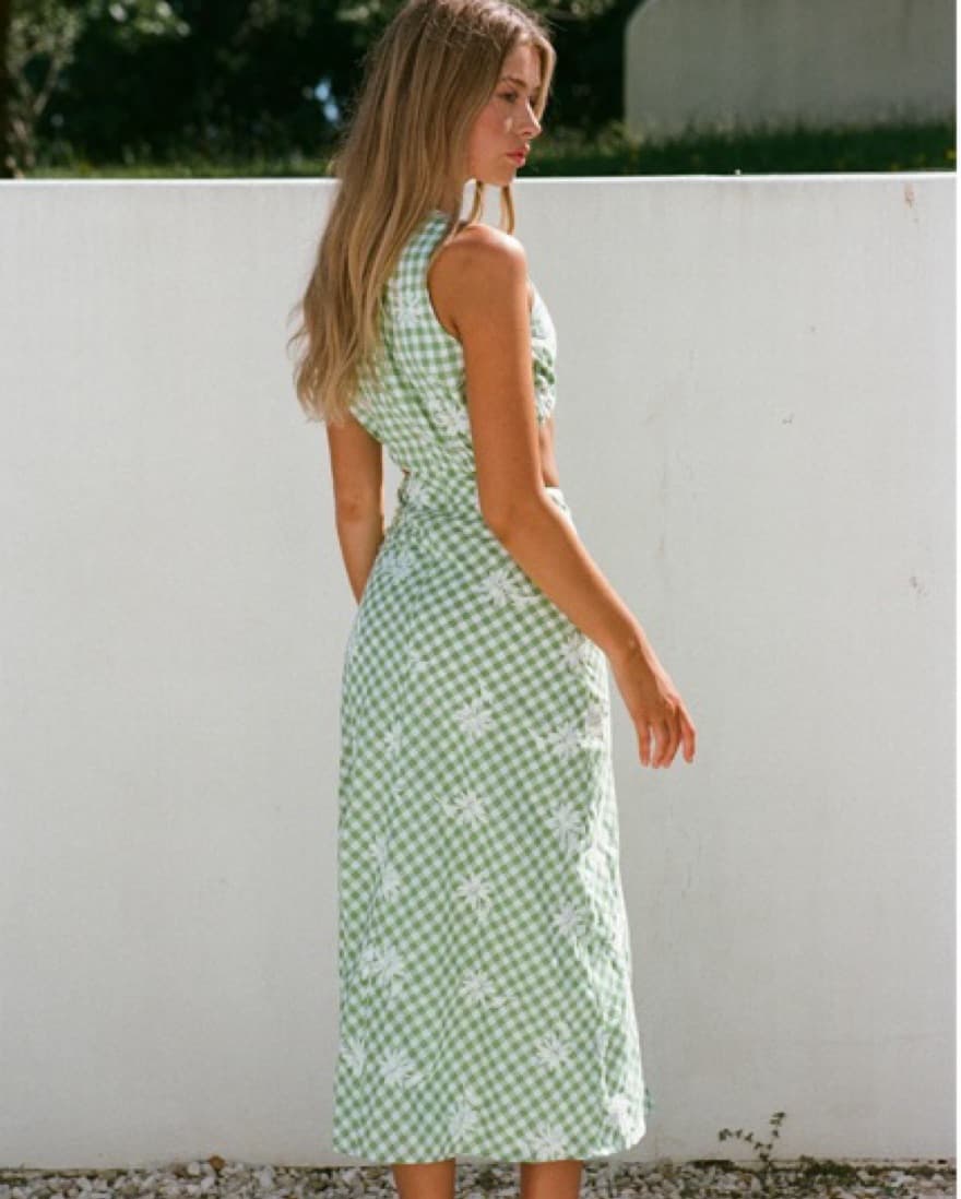 Gingham Midi Dress - Image 2