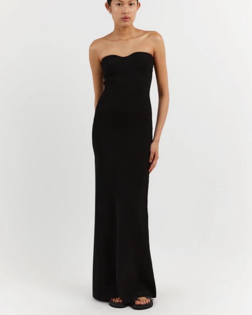 Dissh Veronica Black Bandeau Maxi Dress - Image 1