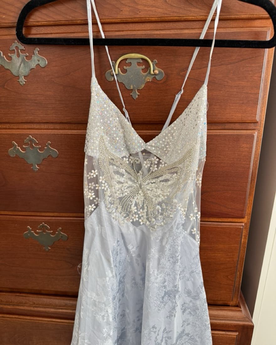 Revolve Sparkly Silky Mini Dress - Image 4