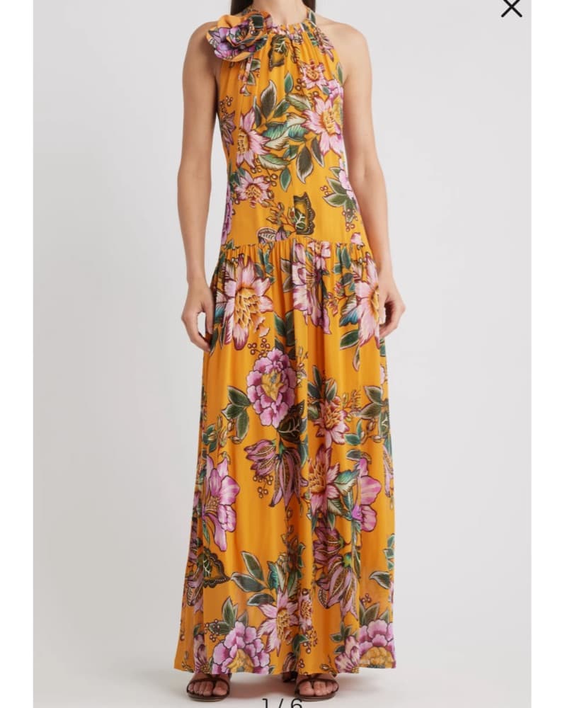 Farm Rico Wonderful Bouquet Halter Maxi  - Image 1