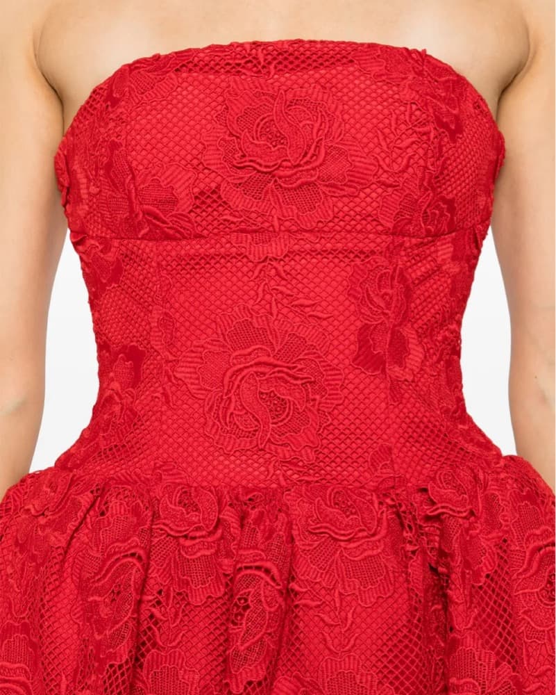 Self Portrait Bandeau Midi Dress - Image 2