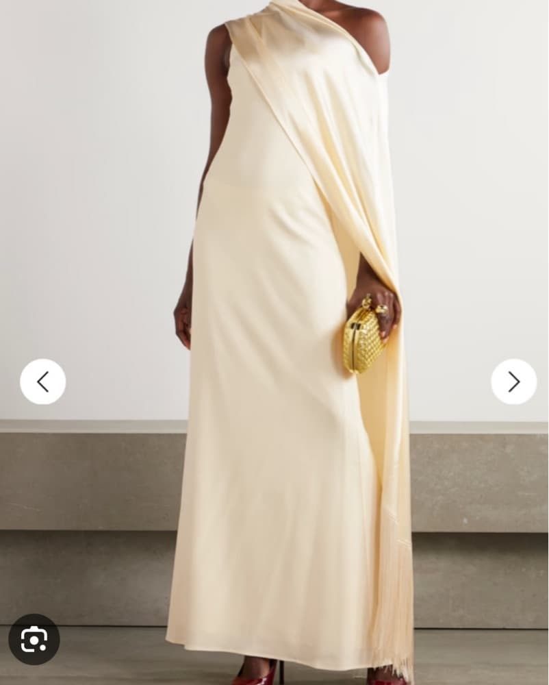 Taller Marmo Berenson Draped Fringe Dres - Image 1