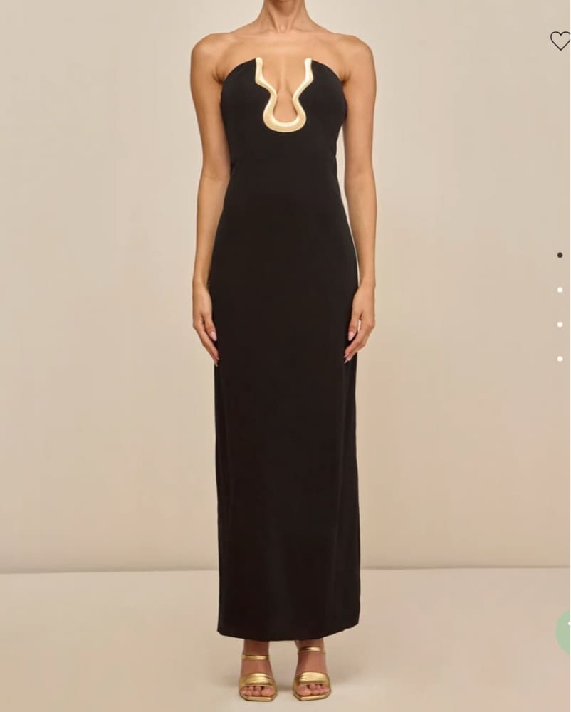 Cult Gaia Abril Black Strapless Gown - Image 1
