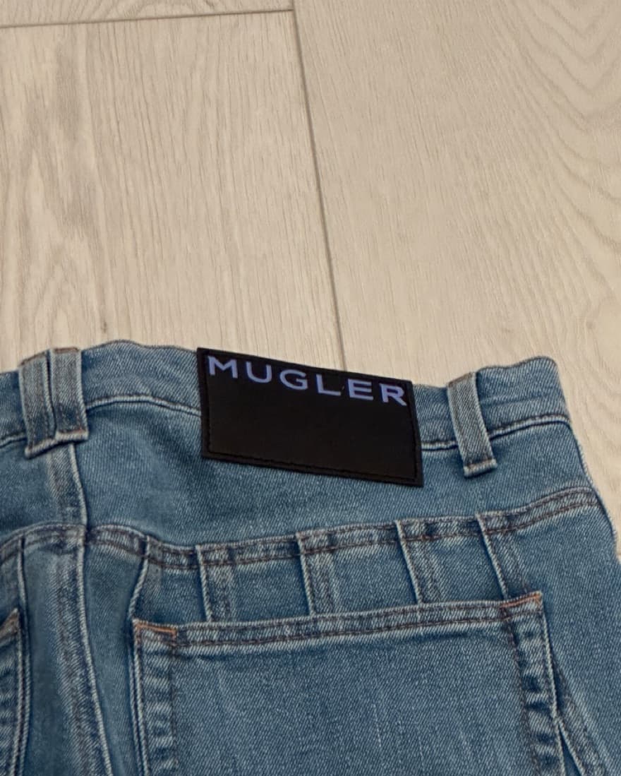 Mugler Wide Leg Spiral Jeans - Image 4