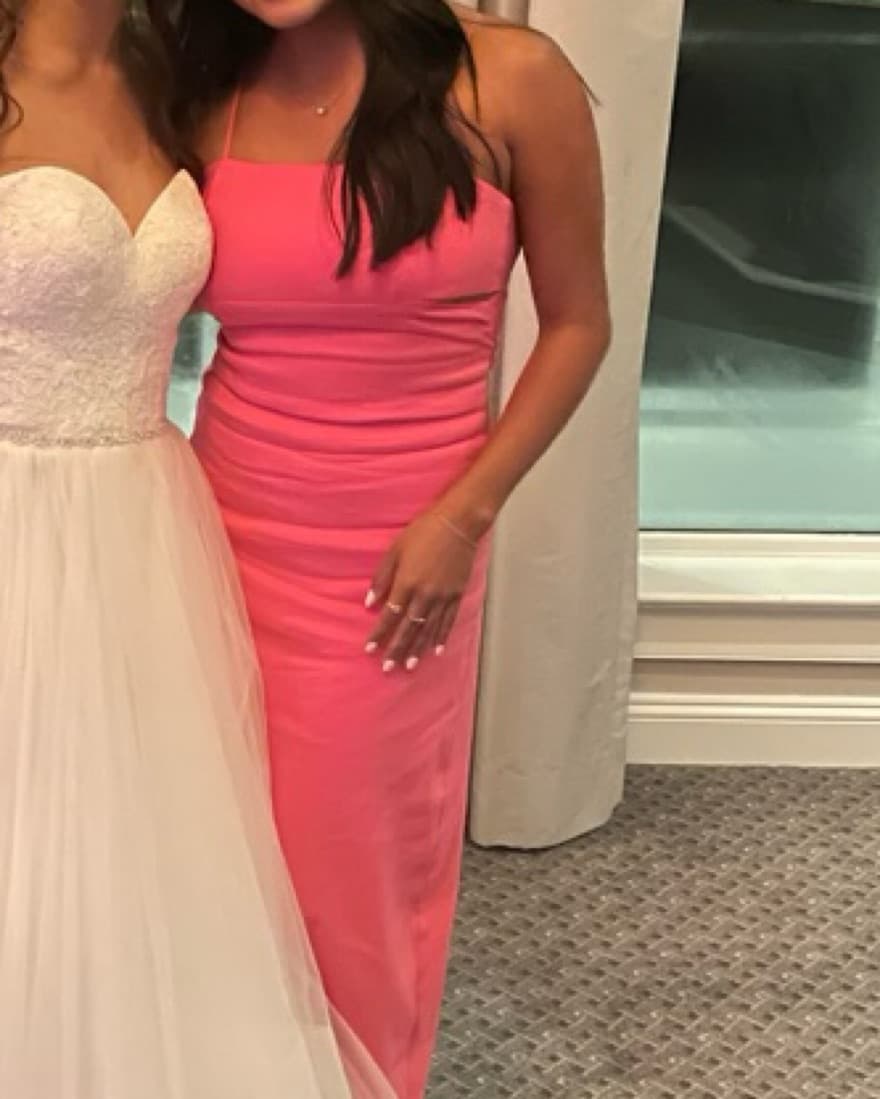 Hot Pink Zara Linen Dress - Image 1