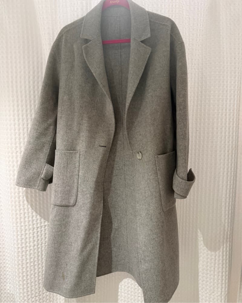 Chic Gray Wool Coat - Theory - Image 1