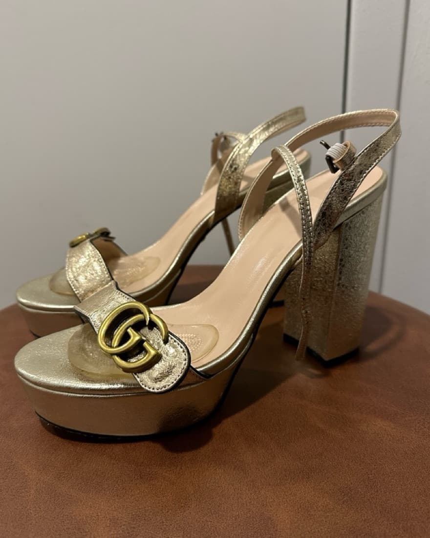 Gucci Marmont Platform Heels - Image 1