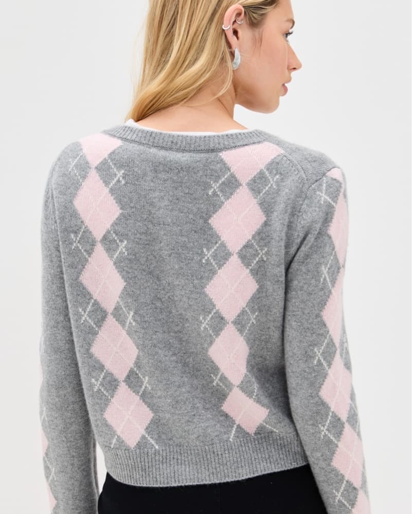 Reformation Clara Argyle Cardigan - Image 2