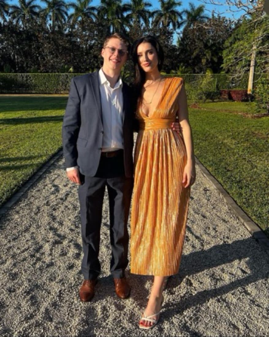 Sabrina Musayev Orange Metalic Dress - Image 2