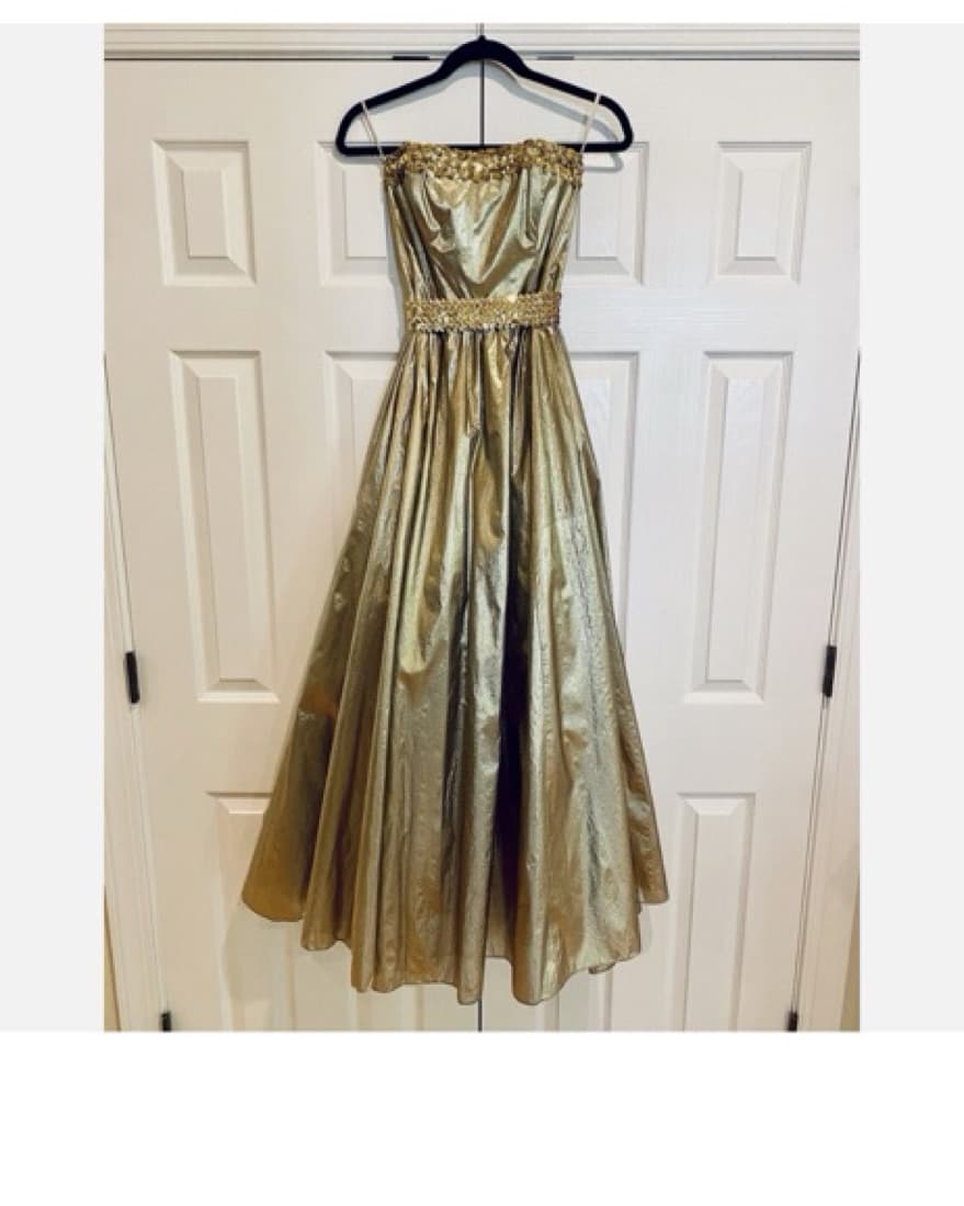 Vintage Gold Dress Gown  - Image 2