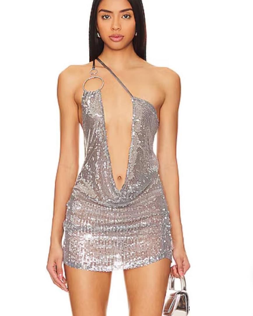 Sparkling Sequin Halter Romper - Image 1