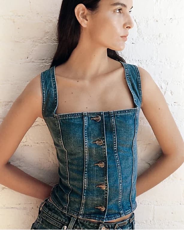STAUD x Wrangler Denim Top - Image 3