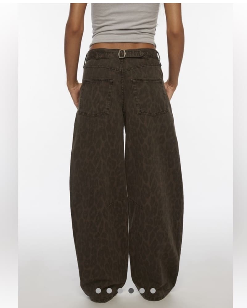 Leopard Wide Leg Jeans  - Image 4