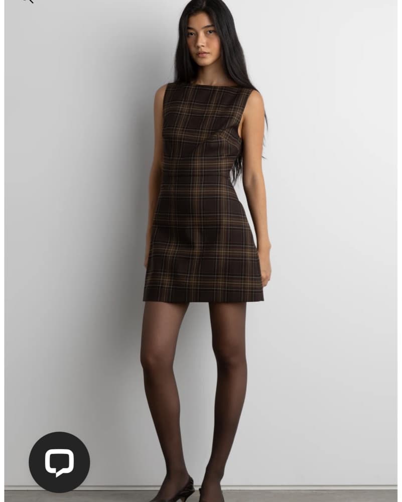 Oak & Fort plaid Mini Dress - Image 1