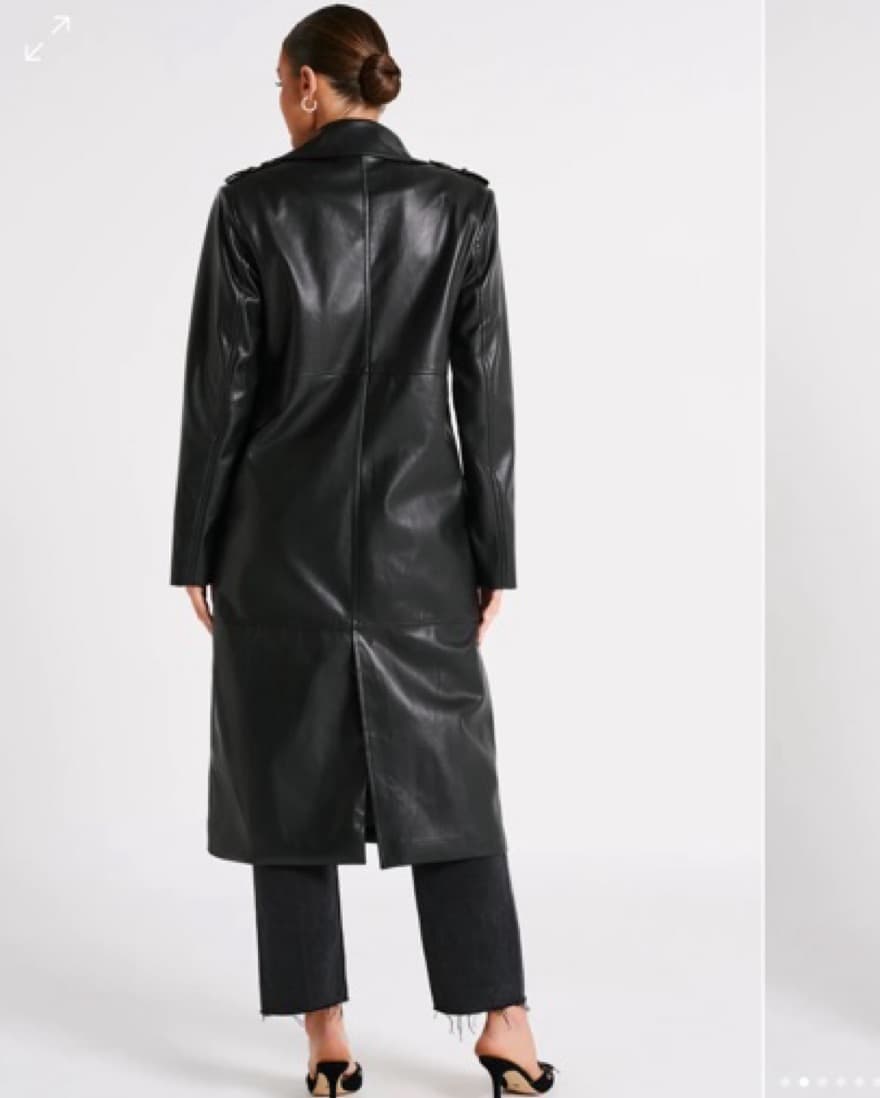 Vegan Leather Trench Coat  - Image 4