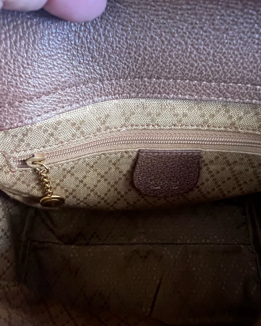 Vintage Gucci Brown Suede Bamboo Handles - Image 2