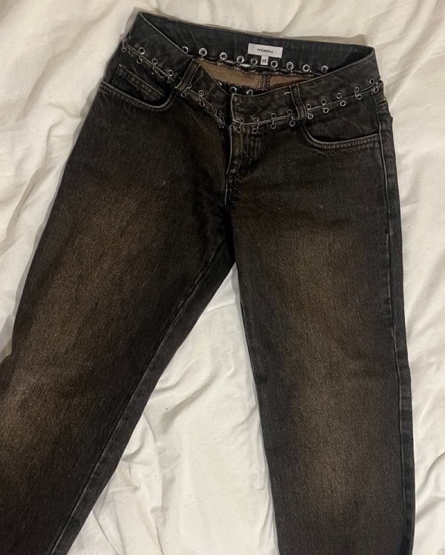Miaou Chain link jeans - Image 1