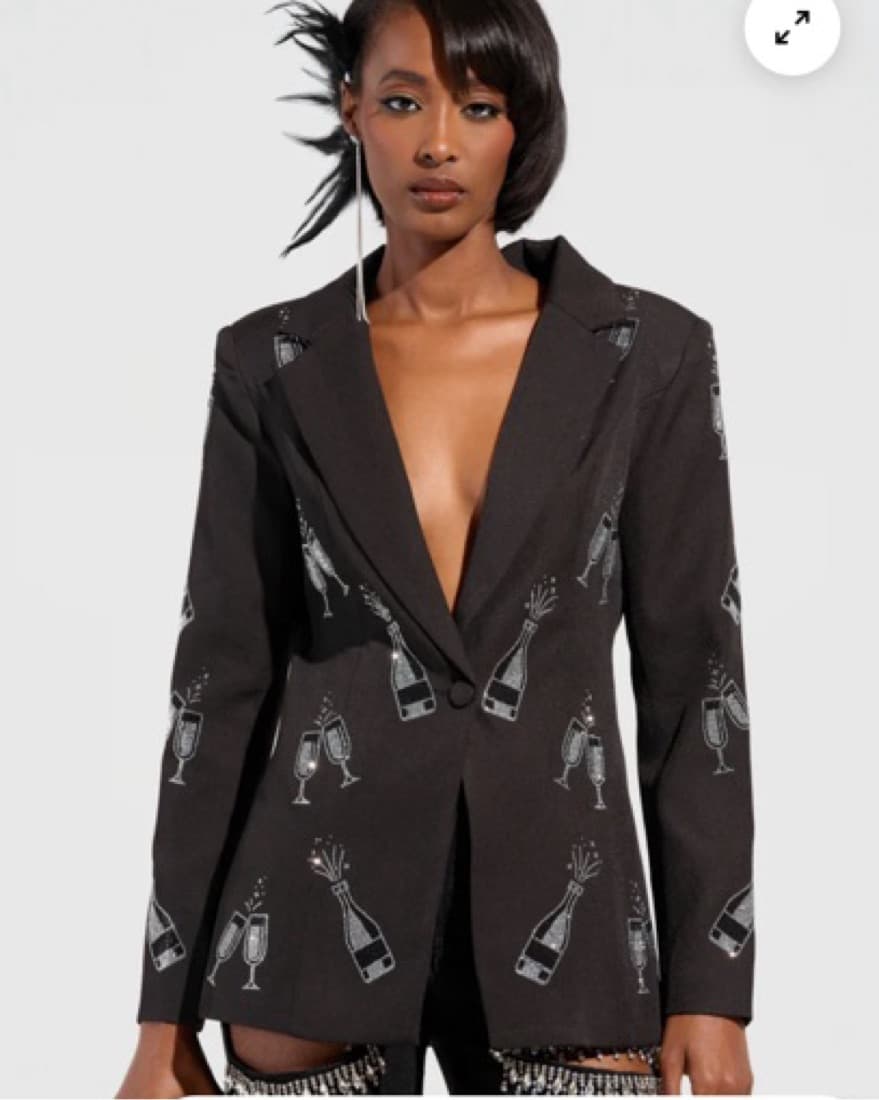 Chic Cocktail Jacket with Festive Accents - Image 1