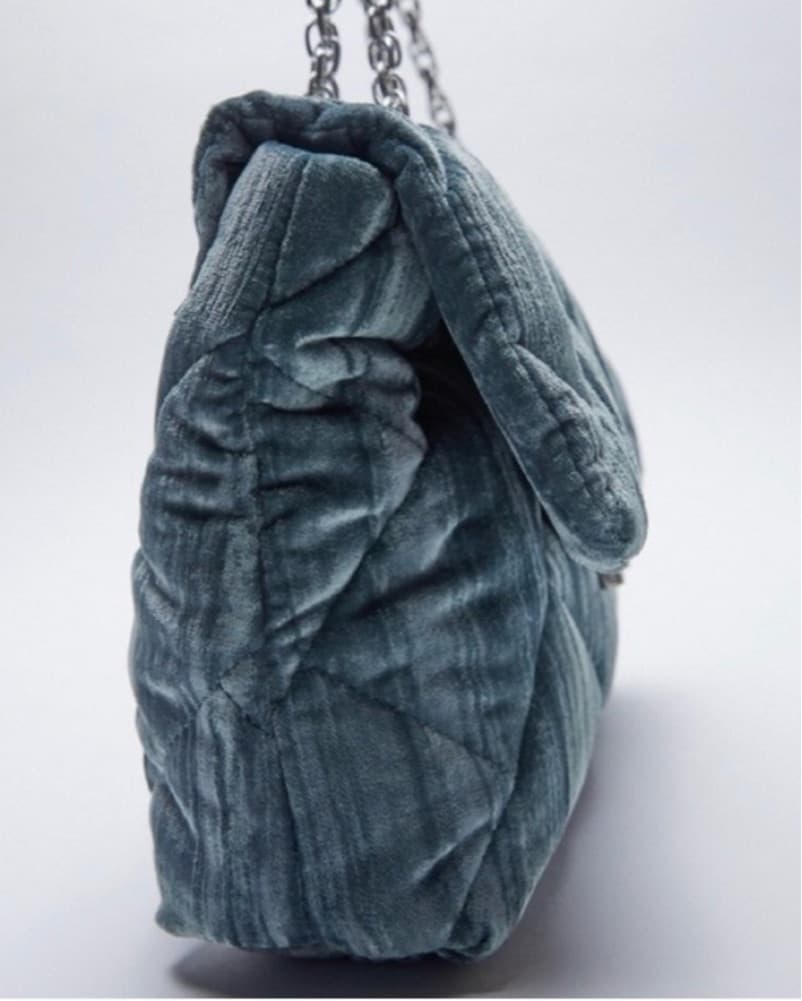 Zara Velvet Quilted Bag - Image 4
