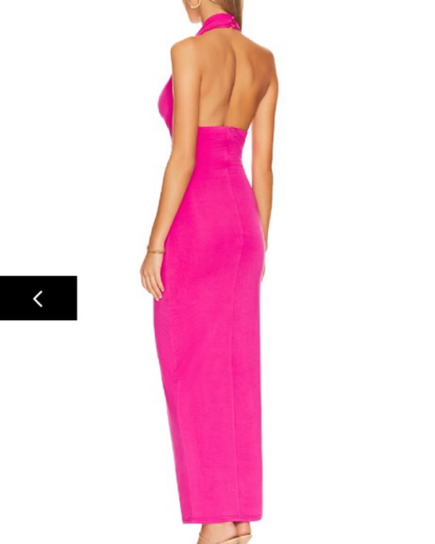 Pink superdown Jade Halter Maxi Dress - Image 3