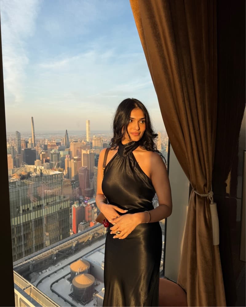 Backless Black Satin Halter Dress  - Image 1