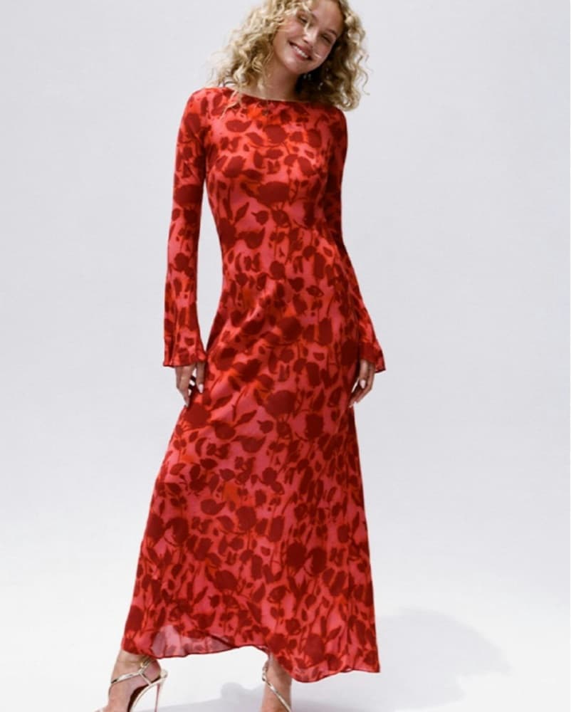 Realisation Par Red Long Sleeve Dress - Image 2