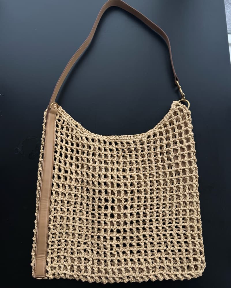 YSL Oxalis Straw Tote Bag - Image 4