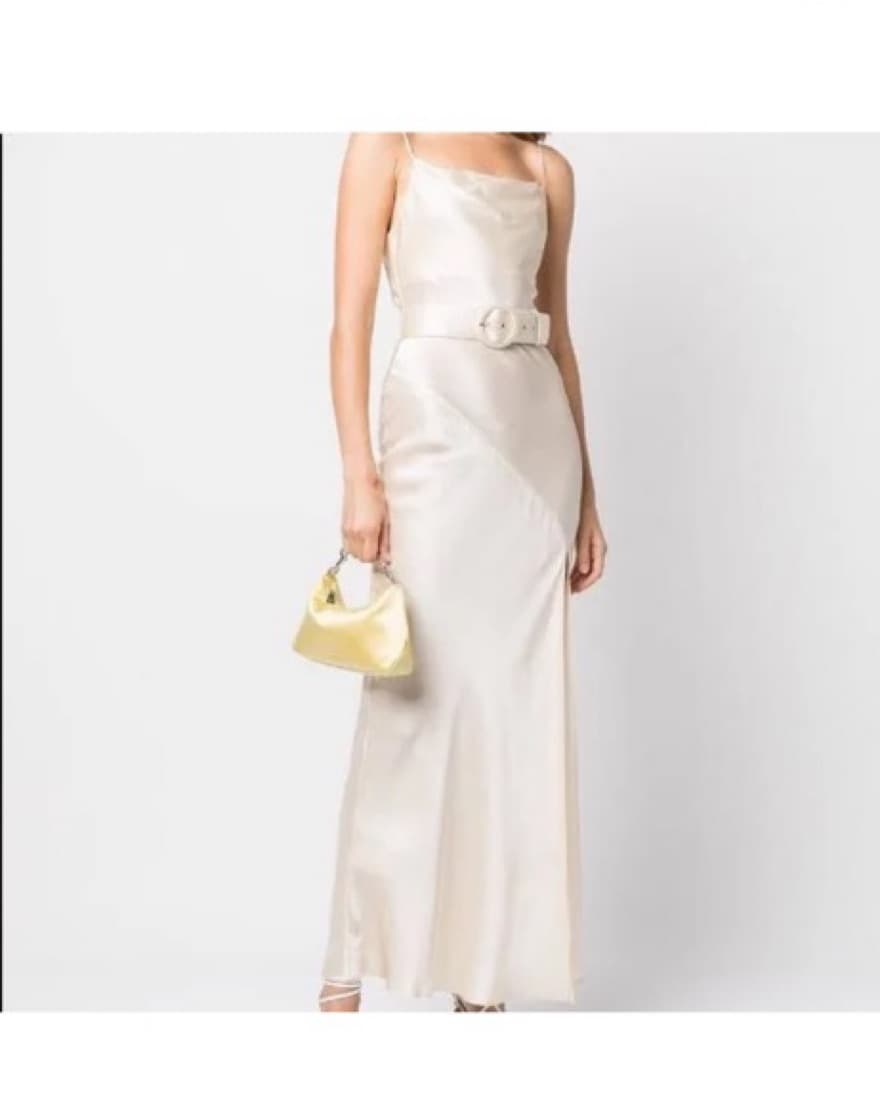 NICHOLAS simone Cowl Neck Dress In Ivory - Image 1