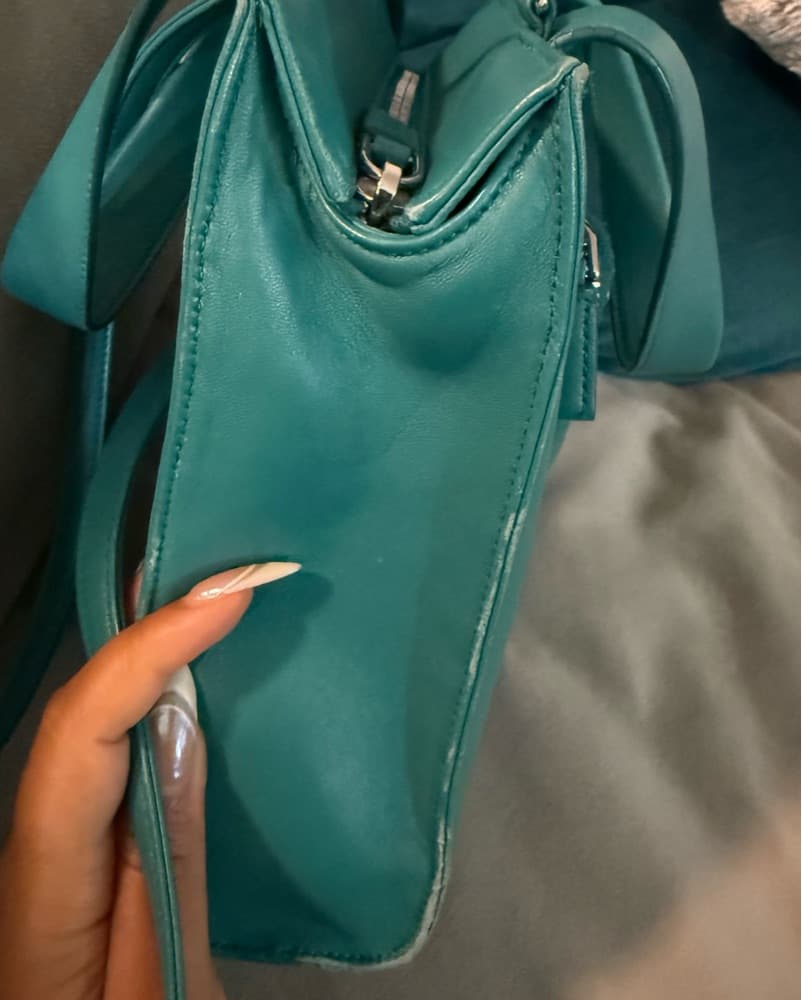 Turquoise Prada Mini Tote - Image 3