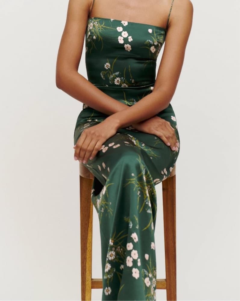 Reformation Frankie Silk Dress - Image 3