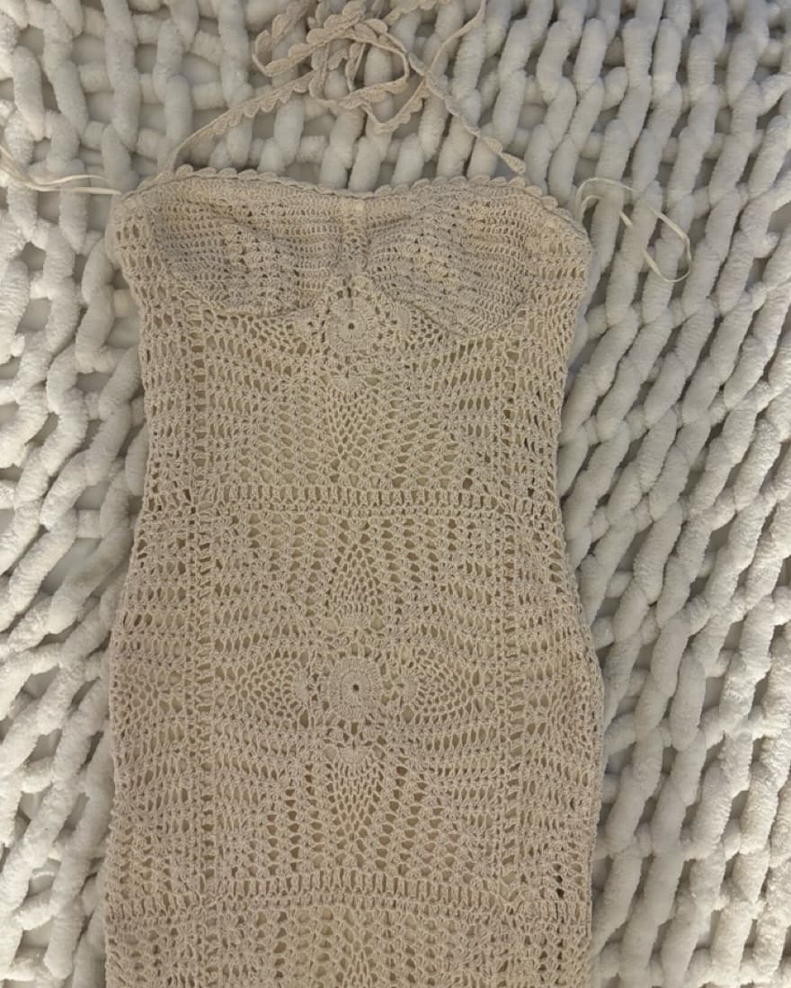 Free People Strapless Crotchet Dress - Image 2