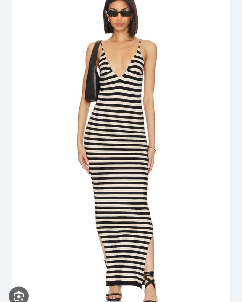Revolve Stripped Maxi Dress - Image 1