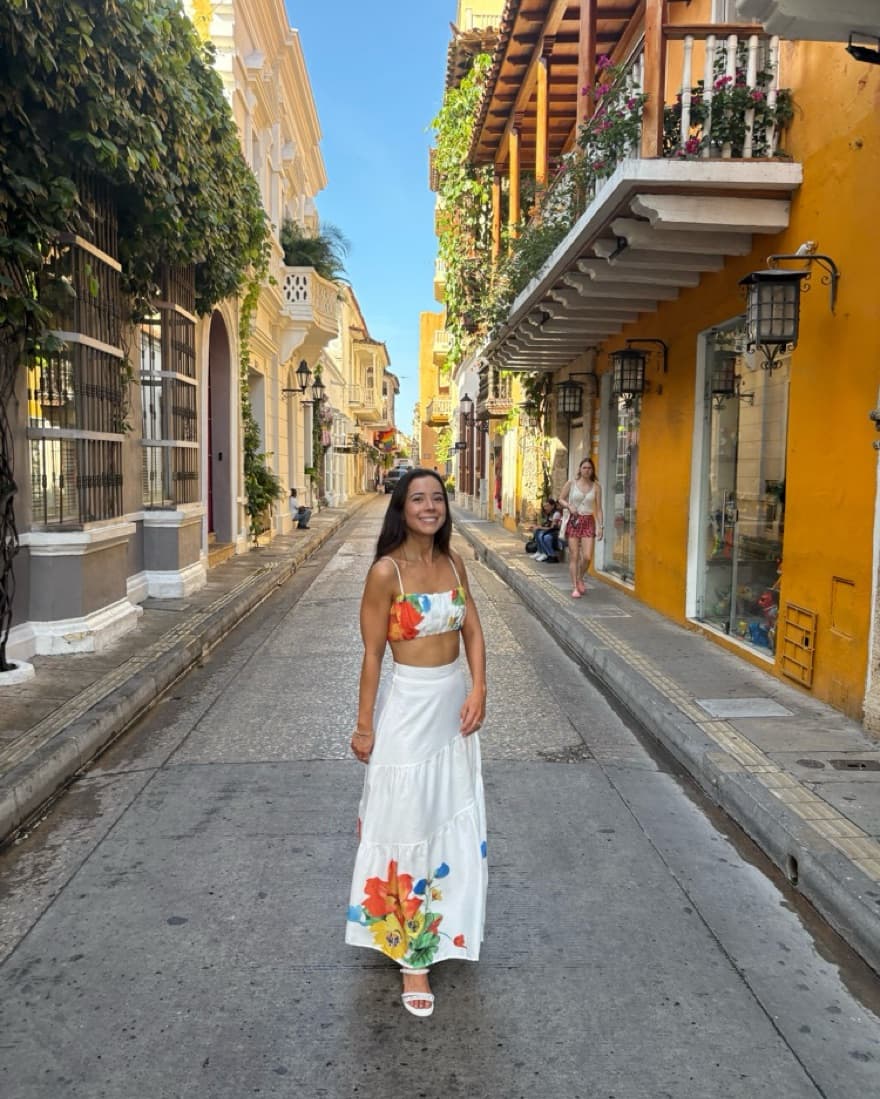 White & Floral Crop Top Maxi Skirt Set - Image 1
