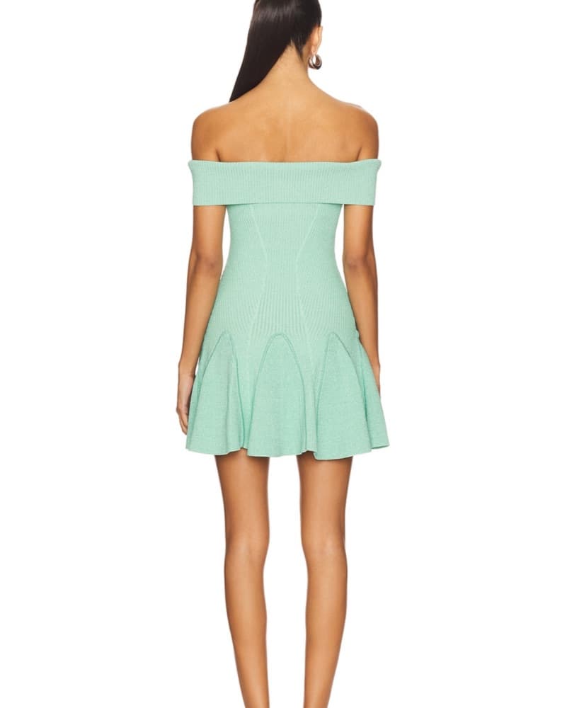 Retrofête Mint Glitter Erica Knit Dress - Image 3