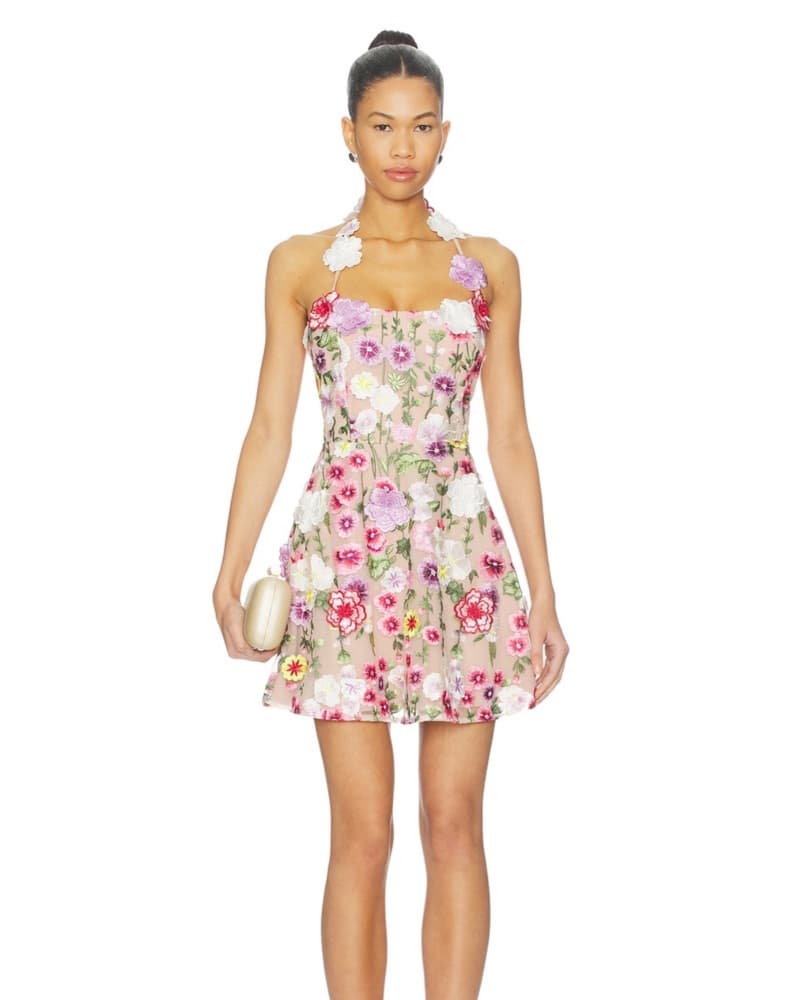 ELLIATT Neve A Line Mini Dress Floral - Image 1