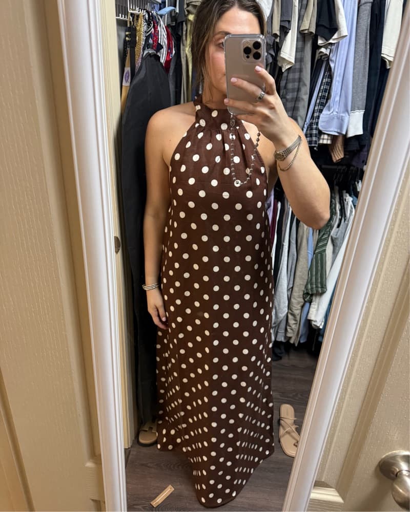 Maxi Polka Dot Dress - Image 1