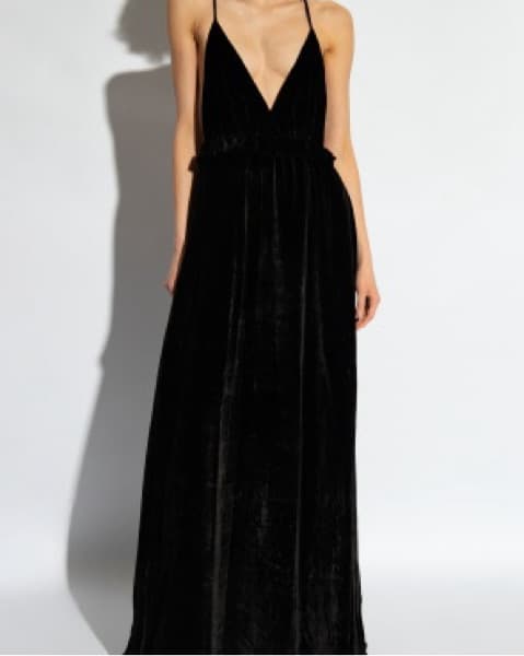 Lavinia open-back ruffled velvet gown - Image 4