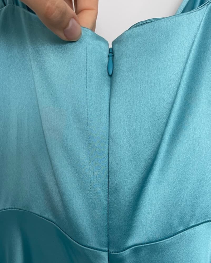 Nicholas Ariah Teal Corset Dress - Image 4