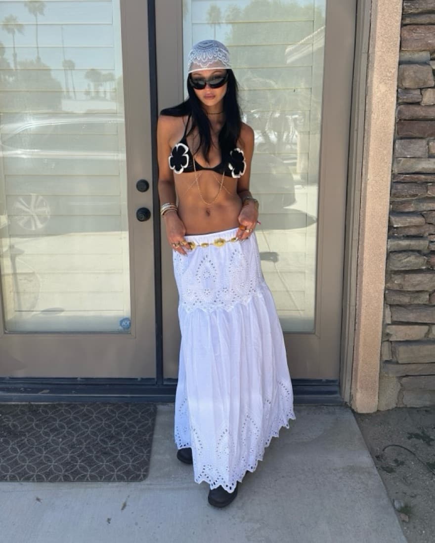 White Lace LPA Skirt - Image 1