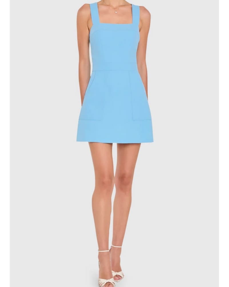 Amanda Uprichard Blue Ace Mini Dress - Image 1