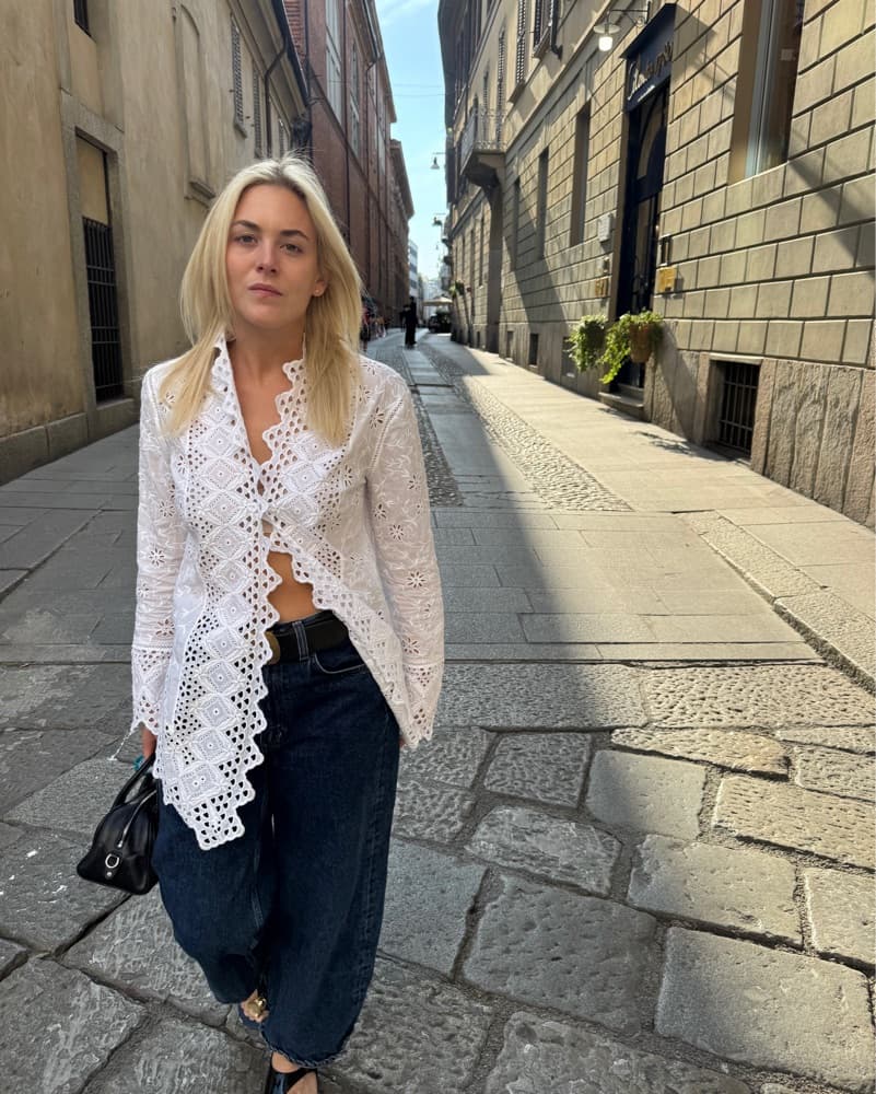 Polo Ralph lauren Eyelet Jacket Top  - Image 6