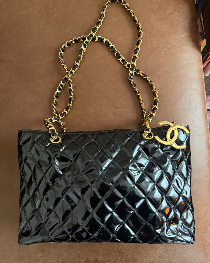 Vintage Chanel Patent Leather Bag - Image 1