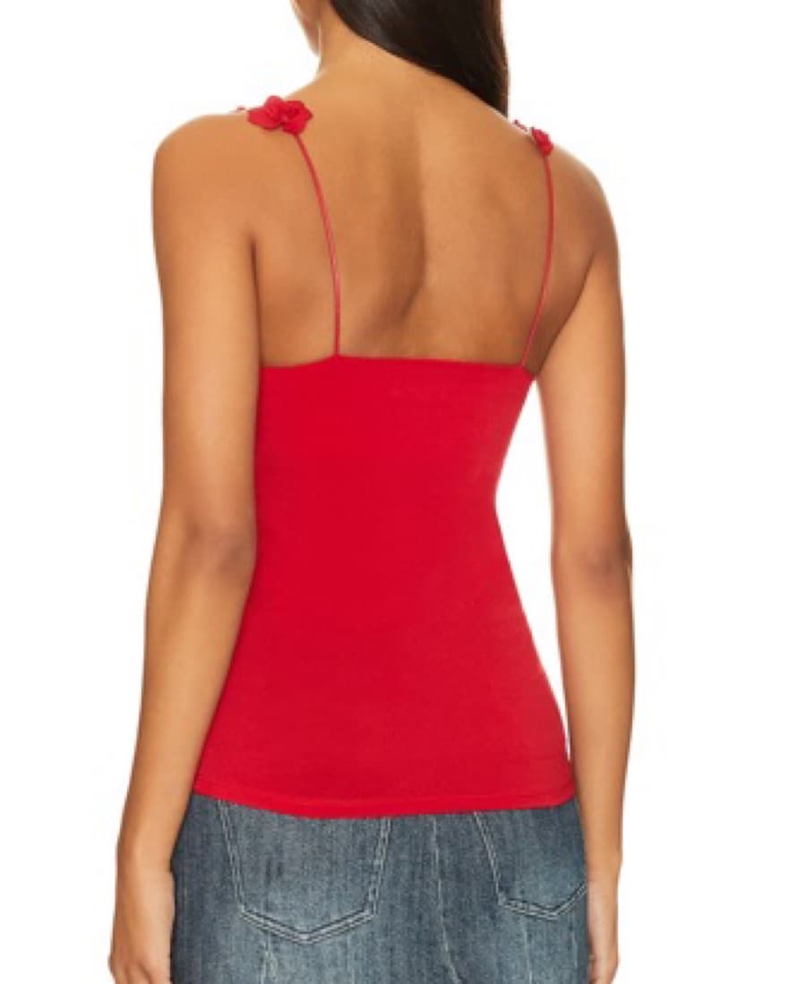 Musier Paris red Top With Flowers - Image 3