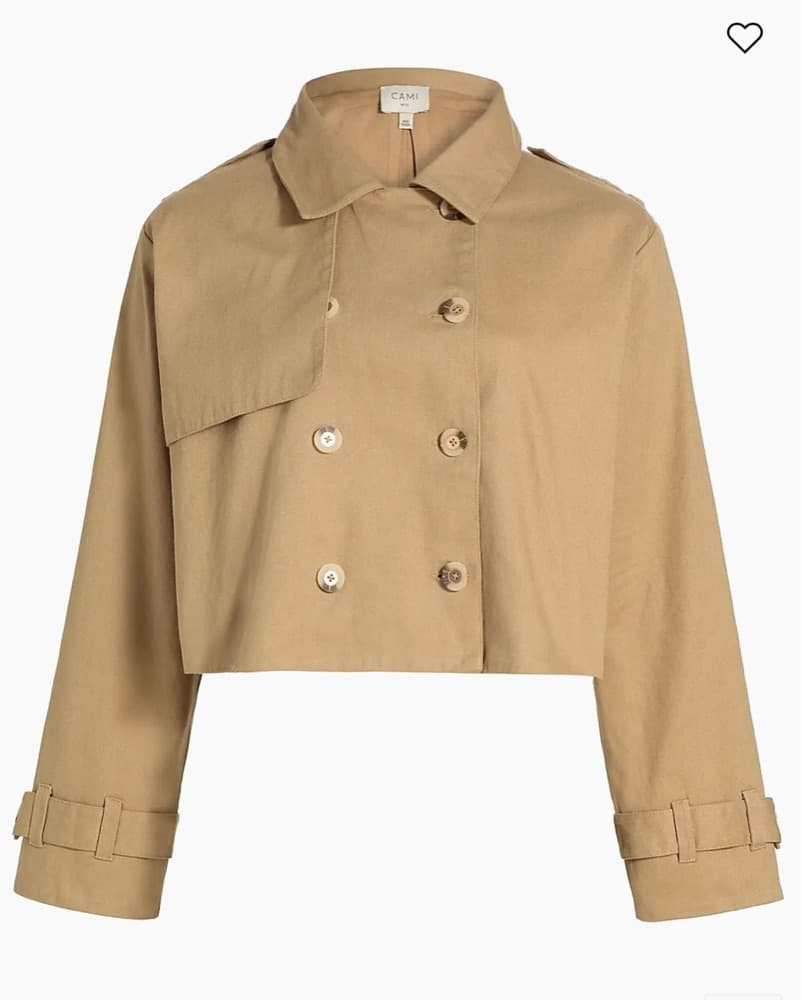 Cropped Trench Jacket - Image 1